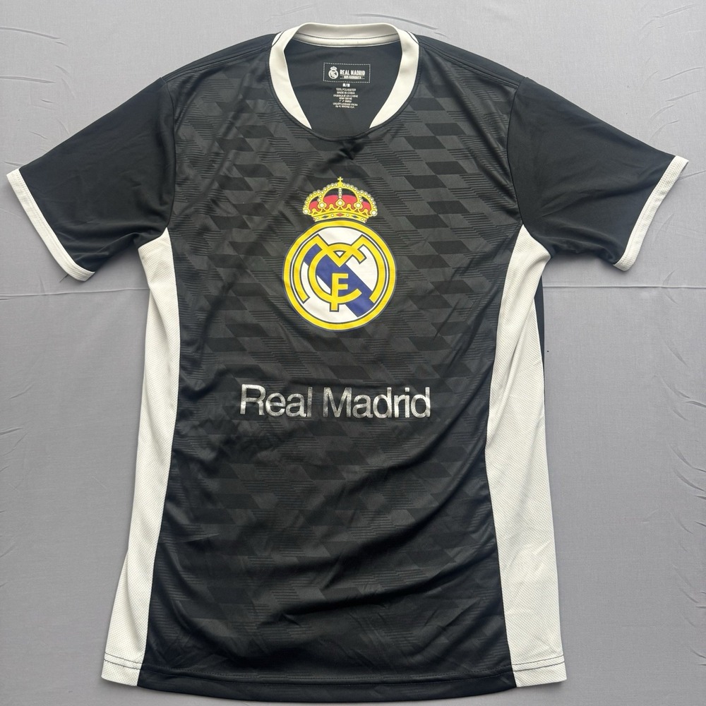 Real Madrid Crisitano Ronaldo #7 Soccer Jersey Black White Size M